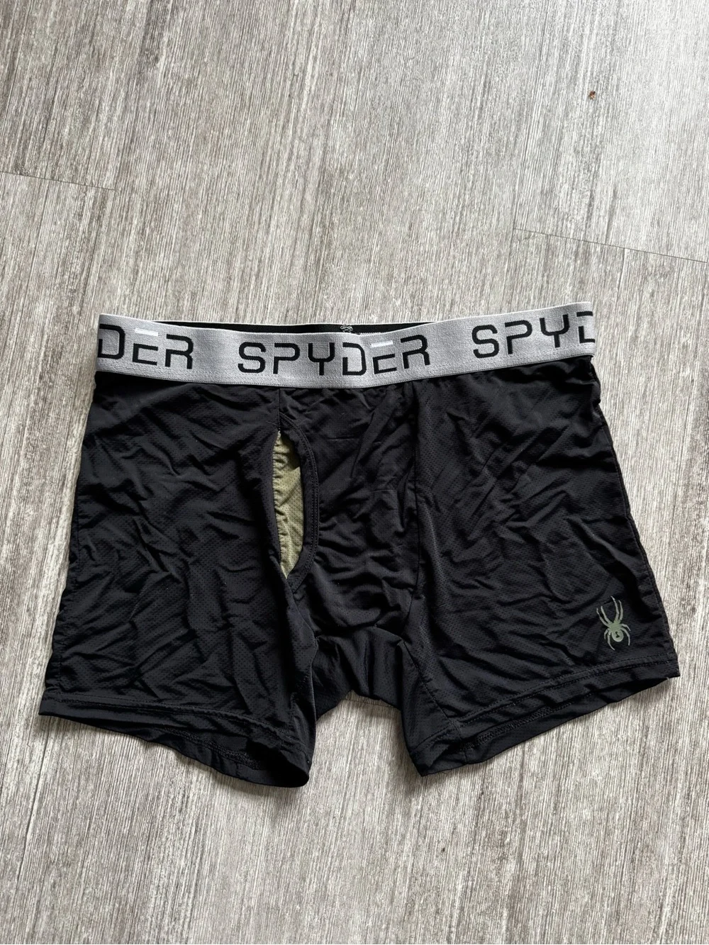 Spyder Black Boxer Briefs with Silver Waistband